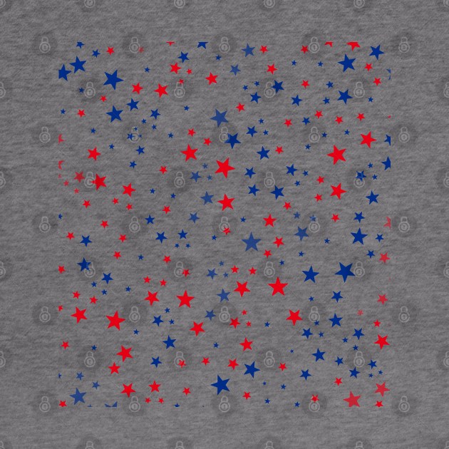 Red and blue stars USA flag design pattern by GULSENGUNEL